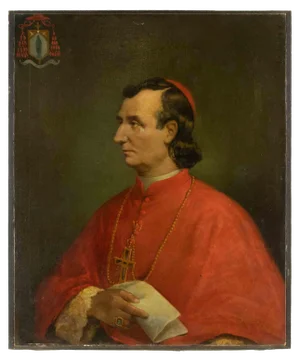 Unknown, Portrait of Bishop Gaspard Mermillod, Original Oil Painting, 19th Century