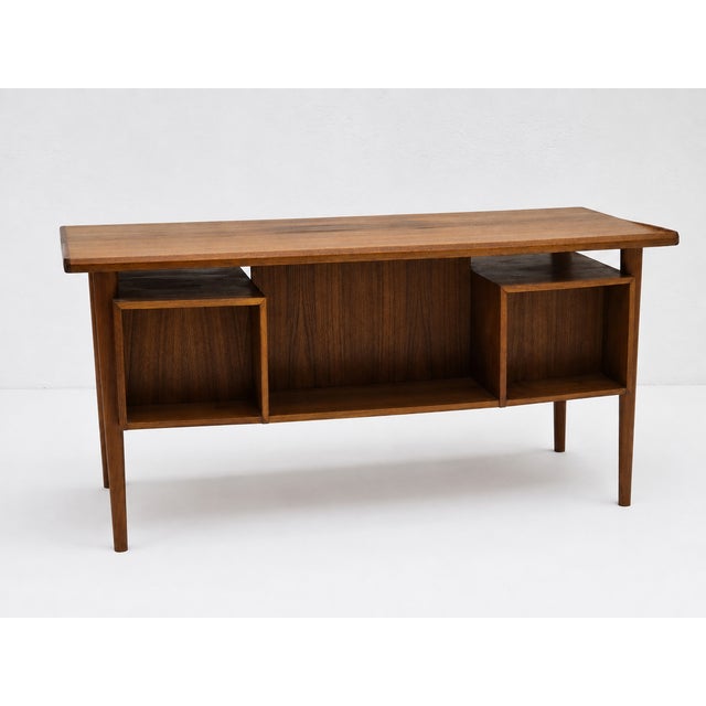 1960s Danish Writing Desk in Teak by Peter Løvig Nielsen for Løvig, 1960s For Sale - Image 5 of 14