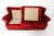 Wood 1960s Mid Century Tufted Back Ruby Red Sofa For Sale - Image 7 of 14