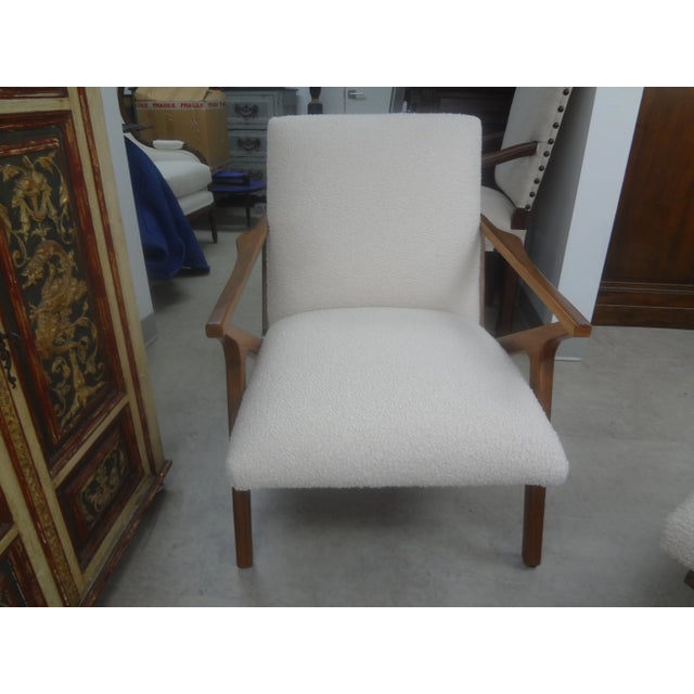 Poul Jensen 1960s Pair of French Mid-Century Modern Jeanneret Style Lounge Chairs For Sale - Image 4 of 12