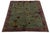 Antique 1920s Art Deco Chinese Nichols Rug in Sage Green & Plum Floral Design For Sale - Image 10 of 12