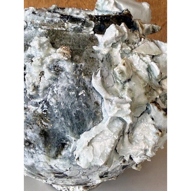 White Contemporary Ceramic Moon Jar by Akiko Hirai For Sale - Image 8 of 18