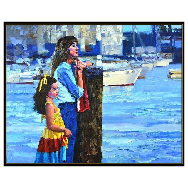 Contemporary 1980s At The Dock, Howard Behrens For Sale - Image 3 of 5
