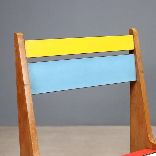 Small Vintage Chairs in Beech, 1950s, Set of 2 For Sale - Image 3 of 8