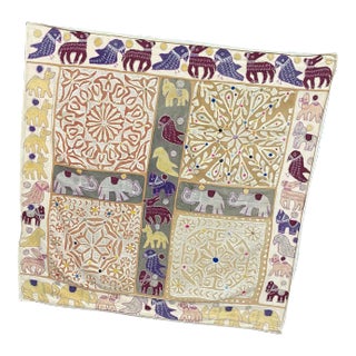 Vintage 1930's Tribal Hand Embroidered Suzani Framed Textile For Sale