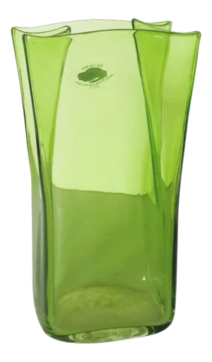 Mid 20th Century Blenko Modern Green Glass Vase