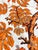 1970s Brooke Cadwallader Rare Cotton Orange, and White Chinoiserie Fabric La Casa De Los Gallos. 2 Yds For Sale - Image 5 of 7