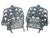 Late 1900 pair of cast iron chairs with fern and blackberry design .are in original condition , with Smithsonian...
