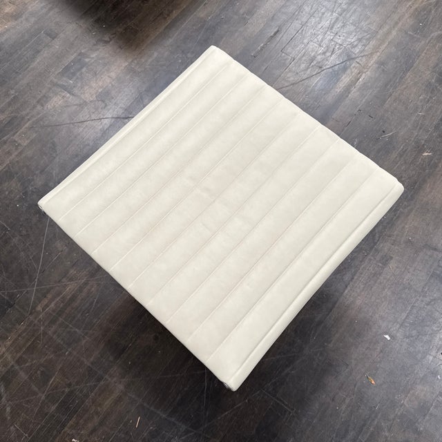 2010s Charles + Ray Eames for Herman Miller Eames Aluminum Group Management Ottoman For Sale - Image 5 of 12