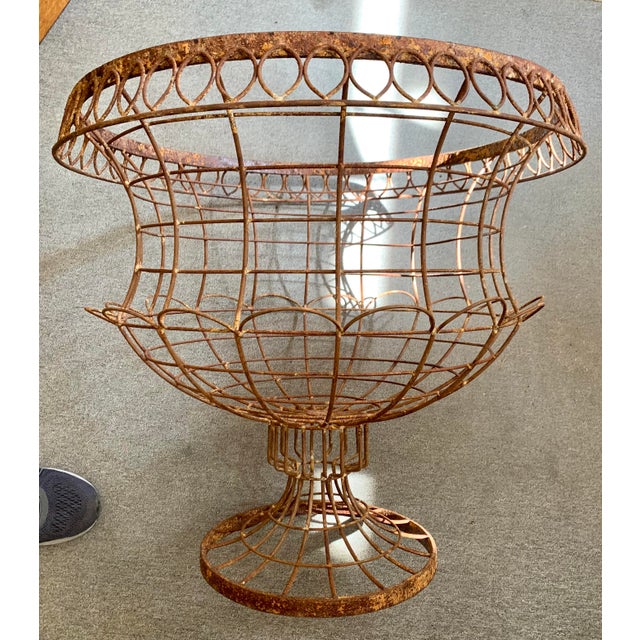 Sculptural Wire Garden Urn Chairish