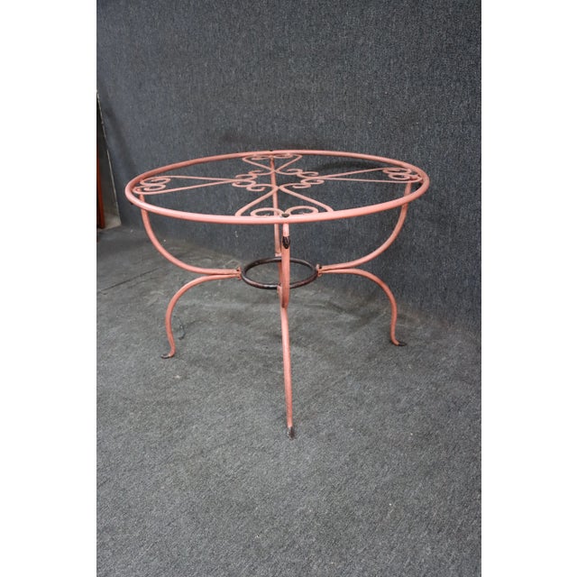 Salmon Garden Table Base For Sale - Image 4 of 9
