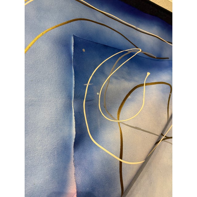 Large Scale Abstract Acylic on Paper Art Encased in Plexiglass, Signed by Artist For Sale - Image 17 of 17