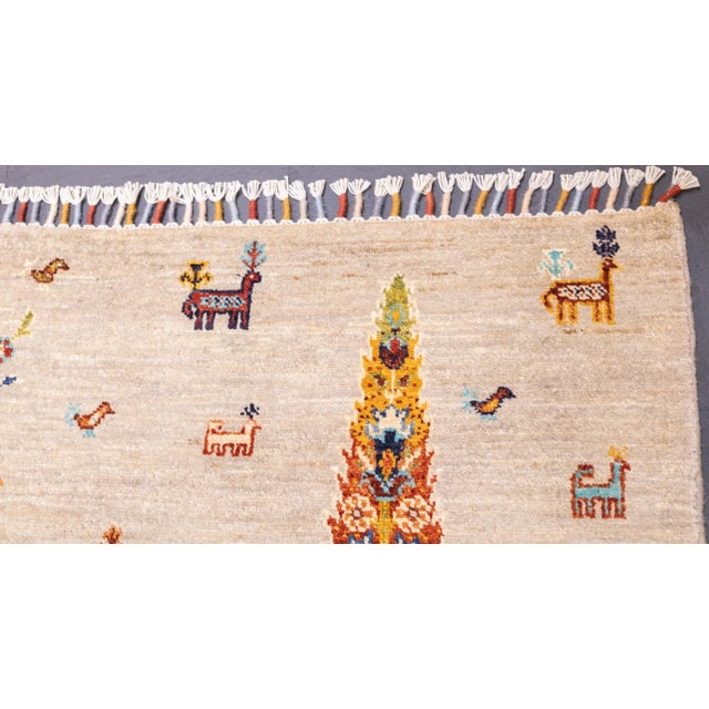 Contemporary Gabbeh Rug 5'6'' X 7'7'' For Sale - Image 4 of 11