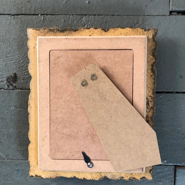 Contemporary Original Contemporary Miniature Abstract Portrait Painting Gilt Wood Frame For Sale - Image 3 of 5