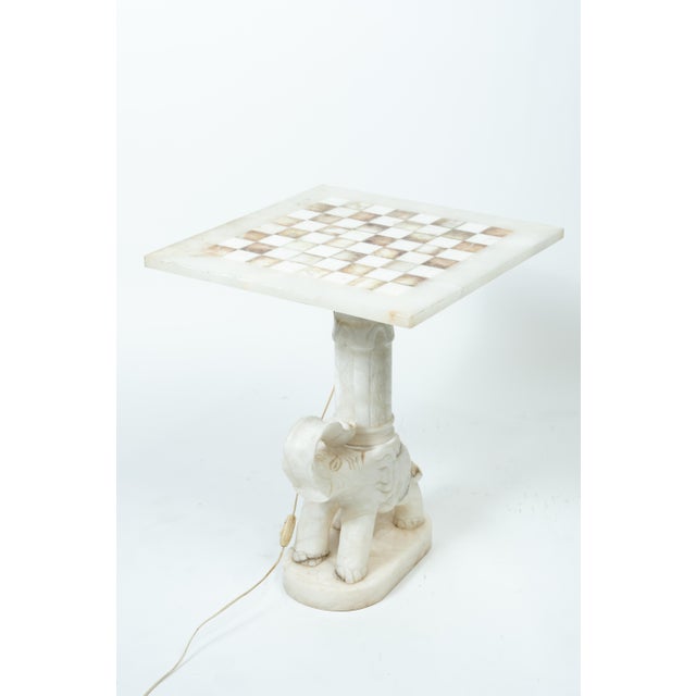 Mid-Century Modern Vintage Elephant Onyx Game Table, 1950s For Sale - Image 3 of 8