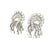 Mid-Century Modern 1950's Platinum and Diamond Dangle Earrings, Pair For Sale - Image 3 of 4