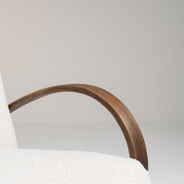 Mid 20th Century Czech Republic Ivory Wood Armchair For Sale - Image 15 of 15