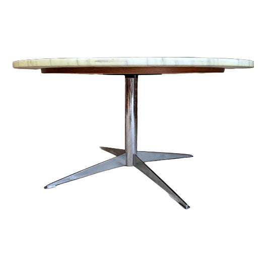 Carrara Marble Coffee Table in the style of Ray and Charles Eames, 1970s For Sale