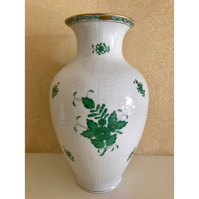 Herend Porcelain Green Chinese Bouquet Vase Chairish