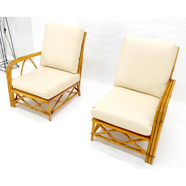 Ficks Reed Mid Century 3 Pieces Rattan Bamboo Sofa Chairs Set c1960s MINT For Sale - Image 6 of 18