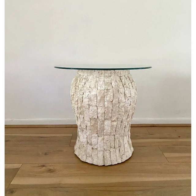 Postmodern Vintage 1980s Tessellated Mactan Stone Table in the Style of Maitland Smith For Sale - Image 3 of 5