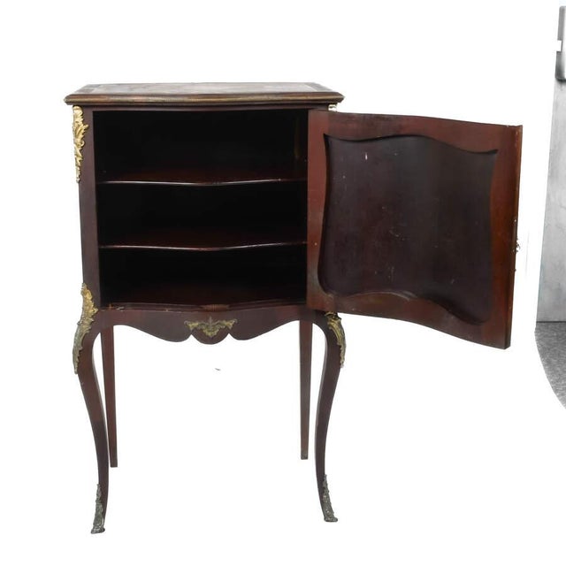 Antique 19th-Century Hand-Painted and Ormolu Cabinet For Sale In Greensboro - Image 6 of 7