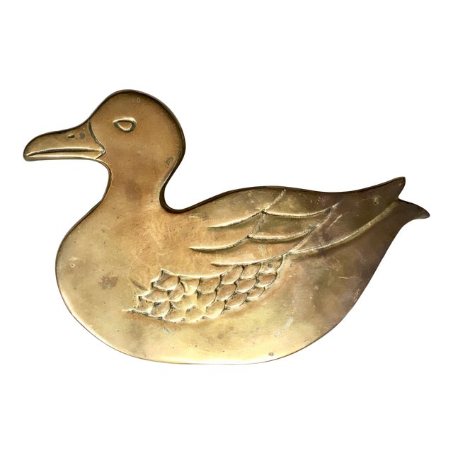 MidCentury Modern Brass Duck Trivet Chairish