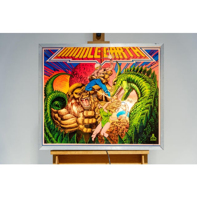 Pinball Backglass Middle Earth as Wall Lamp from Atari Inc., 1977 For Sale - Image 4 of 4