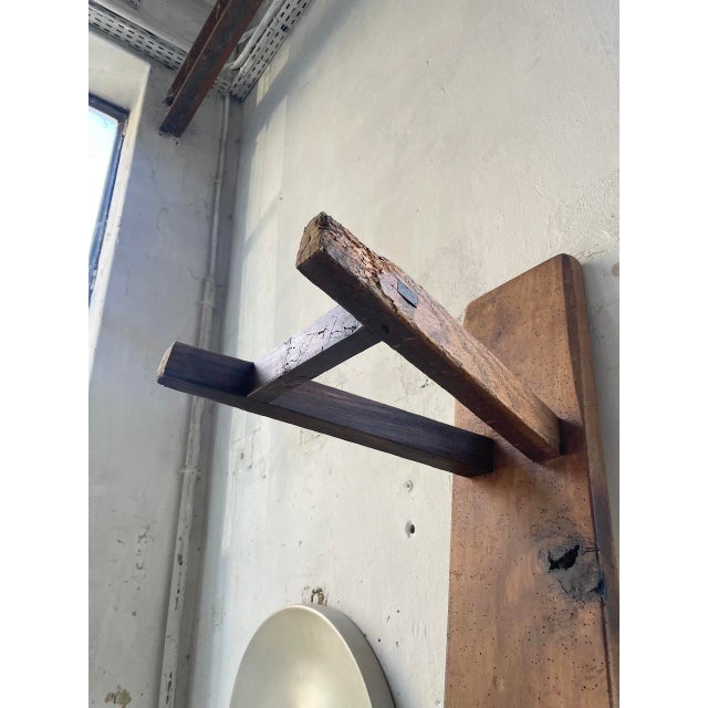 Vintage Walnut Bench, 1950s For Sale - Image 18 of 18