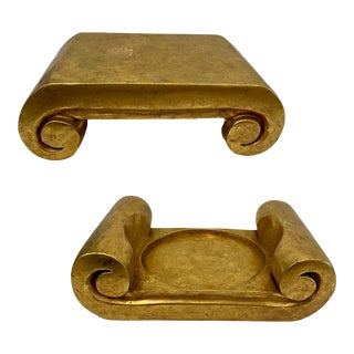 Decorative Classical Scroll Pedestal (Gilded Plaster,Table Top) For Sale