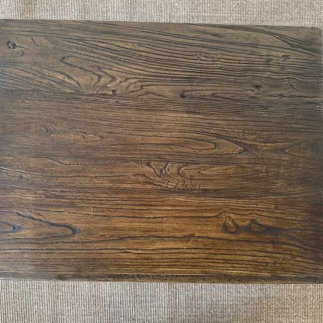 Wood Nathalie II 2 Drawer Reclaimed Elm Nightstand 36″ – Walnut For Sale - Image 7 of 10