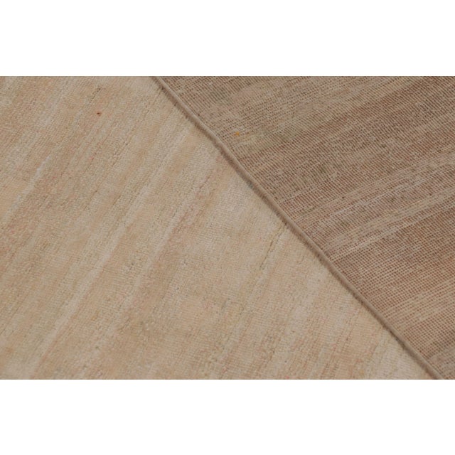 Cream Rug & Kilim’s Modern Textural Rug, Solid Cream White and Beige Tone-on-Tone For Sale - Image 8 of 8