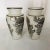 Mid-Century Modern Vintage Frosted Glass Silver Overlay Floral Design Vases S/2 For Sale - Image 3 of 6