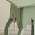 Mint Green Flower Stand with Two-Tiered Wooden Column with Curved Legs For Sale - Image 11 of 11