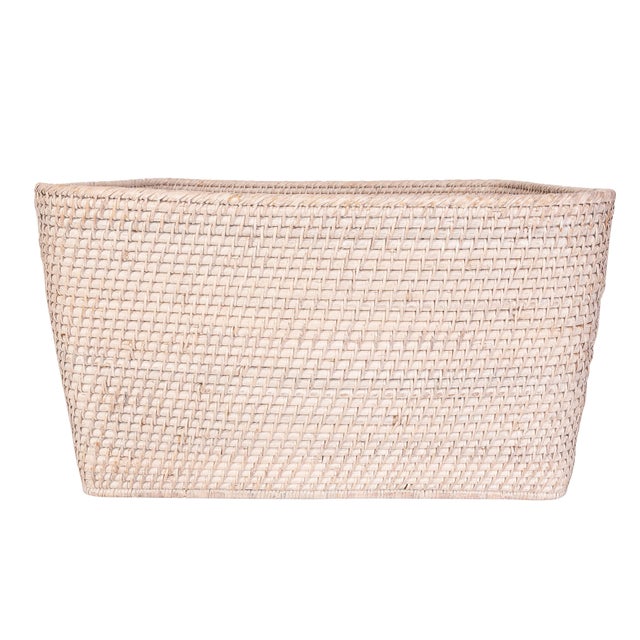 2020s Artifacts Saboga Home Family Basket with Cutout Handle in White Wash For Sale - Image 5 of 8