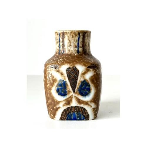 Mid-Century Modern Scandinavian Ceramic Owl Vase attributed to Royal Copenhagen, 1960s For Sale - Image 3 of 8