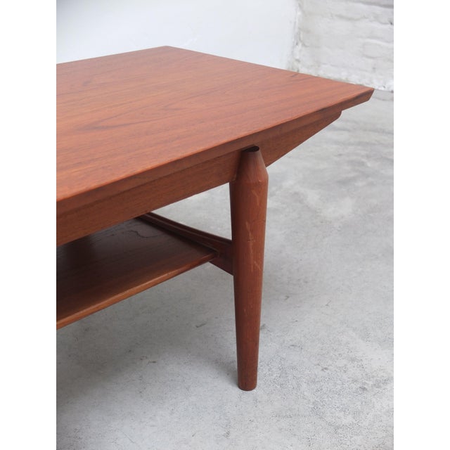 Wood Large Coffee Table with Magazine Rack from O.M.F., 1960s For Sale - Image 7 of 13