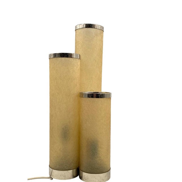 Hollywood Regency Fiberglass and Brass Table Lamp, Italy, 1970s For Sale - Image 6 of 18