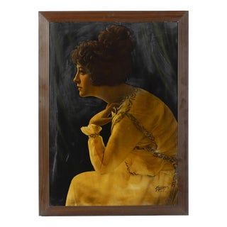 M Kassel, Portrait of Lady, 19th-20th Century, Color Print For Sale