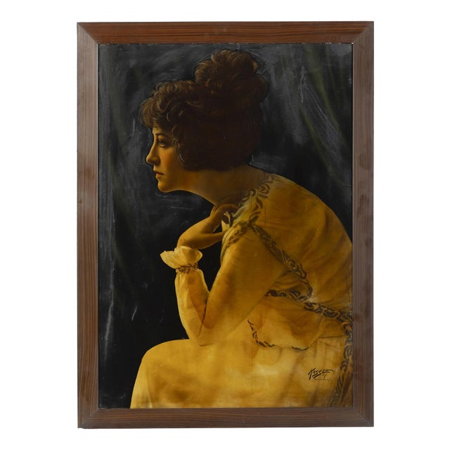 M Kassel, Portrait of Lady, 19th-20th Century, Color Print For Sale