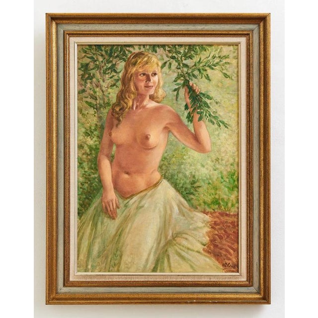 Nude in Nature, Oil on Canvas Claes For Sale - Image 6 of 6