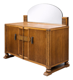 Arts & Crafts Oak Dresser or Sideboard with Mirror
