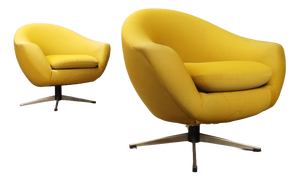 Swivel Armchairs by Carl Eric Klote for Overman MFG, Set of 2