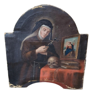 Religious Figure, Pre-1800, Oil on Canvas