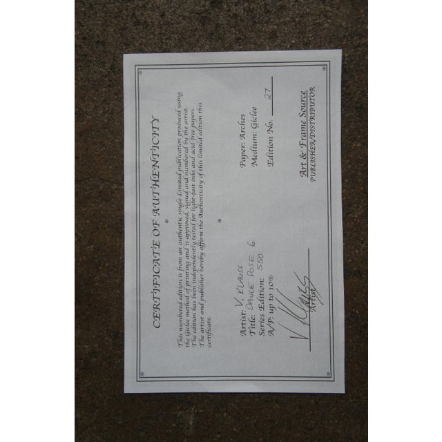 Late 20th Century "Dance Pose 6" Figurative Nudes Giclee Print by Victor Klauss, Framed For Sale - Image 11 of 13