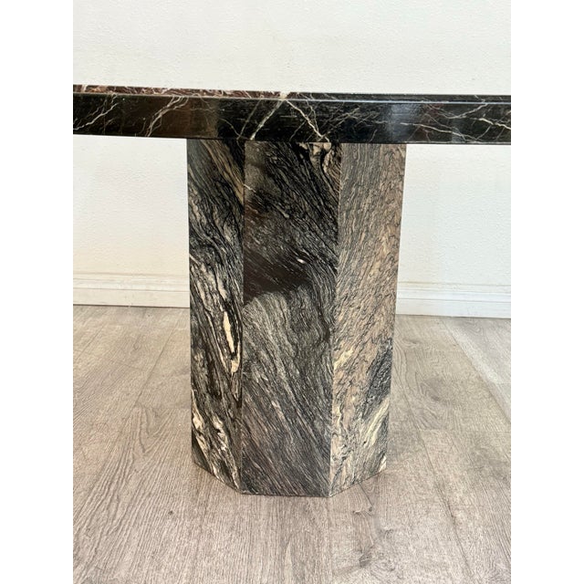 Vintage Italian Rosso Marble Dining Table For Sale In Los Angeles - Image 6 of 11