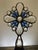 This one-of-a-kind assemblage sculpture pairs a cobalt-blue glass bottle with a handcrafted cross composed of faceted...