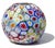 Blue Fratelli Toso Murano Vintage Millefiori Mosaic Italian Art Glass Ball Shaped Flower Bud Vase For Sale - Image 8 of 9