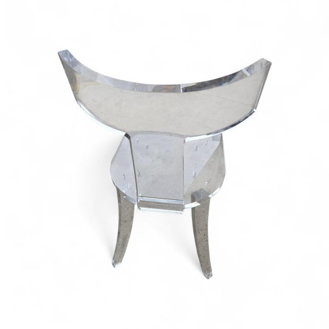 2010s Interlude Home Klismos Lucite Desk Chair For Sale - Image 5 of 7