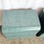 1980s 1980s Postmodern Faux Teal Granite Waterfall Nighstands - A Pair For Sale - Image 5 of 9